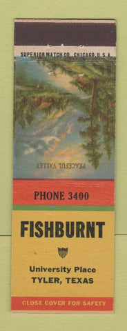Matchbook Cover - Fishburnt Tyler TX fur storage