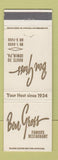 Matchbook Cover - Ben Gross Restaurant Irwin PA