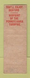 Matchbook Cover - Fort Bedford Inn Bedford PA