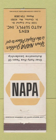 Matchbook Cover - NAPA Auto Parts St Charles MO Ken's WEAR