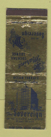 Matchbook Cover - Sovereign Hotel Miami Beach FL