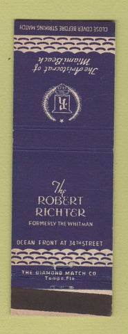 Matchbook Cover - Robert Richter Hotel Miami Beach FL