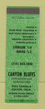 Matchbook Cover - Canyon Bluffs Condos Colton CA GREEN