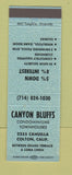 Matchbook Cover - Canyon Bluffs Condos Colton CA BLUE