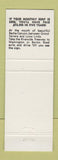 Matchbook Cover - Canyon Bluffs Condos Colton CA BLUE