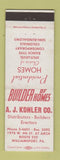 Matchbook Cover - AJ Kohler Builders Homes Williamsport PA