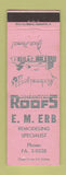 Matchbook Cover - EM Erb Remodeling PINK