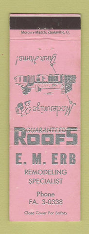 Matchbook Cover - EM Erb Remodeling PINK