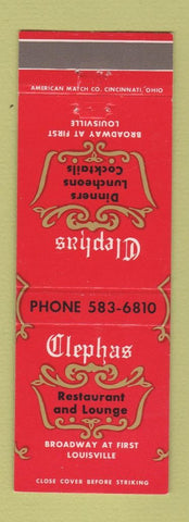 Matchbook Cover - Clephas Restaurant Louisville KY