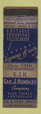Matchbook Cover - Geo Handley Blue Print Dallas TX WORN