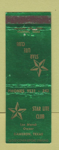 Matchbook Cover - Star Lite Club Cameron TX