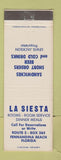 Matchbook Cover - La Siesta Motel Fennandina Beach FL restaurant