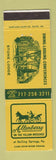 Matchbook Cover - Allenberry Stone Lodge Boiling Springs PA