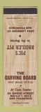Matchbook Cover - Pic's Broiler Pit San Francisco CA The Carving Board
