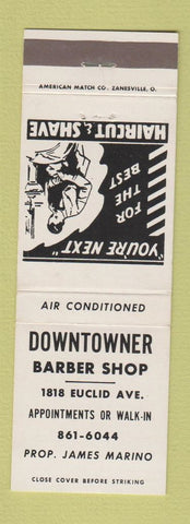 Matchbook Cover - Downtowner Barber Shop Cleveland OH