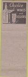 Matchbook Cover - Antlers Christie Johnons's Cafe Harrisburg PA