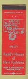Matchbook Cover - Reed's House of Hair Fashions salon Whittier CA RED