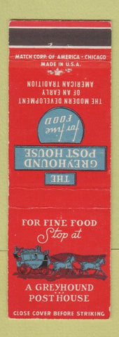 Matchbook Cover - Greyhound Post Houses