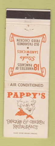 Matchbook Cover - Pappy's Pancake & Chicken Restaurants