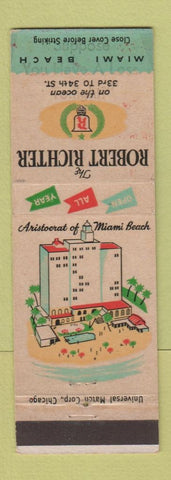 Matchbook Cover - Robert Richter Hotel Miami Beach FL