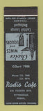 Matchbook Cover - Radio Cafe Pittsburgh PA