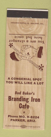 Matchbook Cover - Branding Iron Cafe Parker AZ