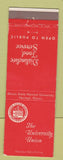 Matchbook Cover - University Union Illinois State Normal IL