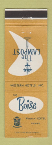 Matchbook Cover - Boise Hotel ID Lampost