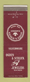 Matchbook Cover - Ogden Schlick Jewelers Diamonds New Haven CT