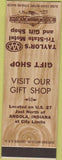 Matchbook Cover - Taylor's Motel Angola IN