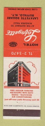 Matchbook Cover - Hotel Lafayette Buffalo NY