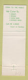 Matchbook Cover - Bonnie Brook Country Club Detroit MI
