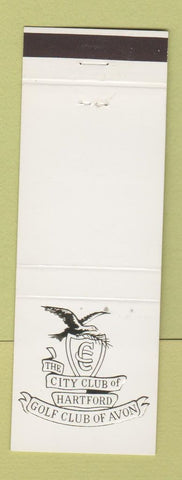 Matchbook Cover - City Club of Hartford CT Golf Club of Avon