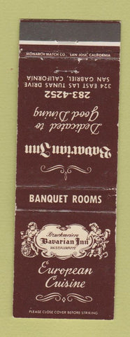 Matchbook Cover - Bavarian Inn San Gabriel CA WEAR