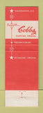 Matchbook Cover - Cobbs Restaurant Stafford VA