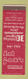 Matchbook Cover - Fat Jack's Hamburgers Costa Mesa CA