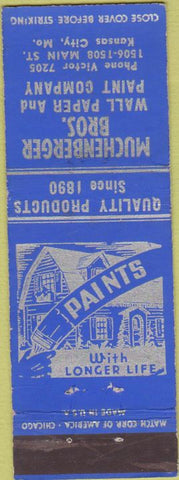 Matchbook Cover - Muchenberger Wall Paper Paint Kansas City MO
