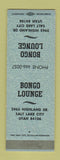 Matchbook Cover - Bongo Lounge Salt Lake City UT