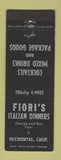 Matchbook Cover - Fiori's Italian Restaurant Occidental CA