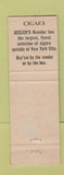 Matchbook Cover - Keeler's State Street Restaurant Albany NY