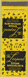 Matchbook Cover - Leopard Steak House San Francisco CA