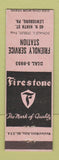 Matchbook Cover - Friendly Service oil gas Firestone Tires Lewisburg PA  PINK