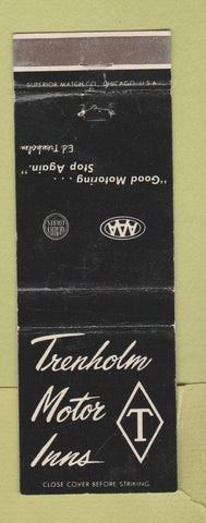 Matchbook Cover - Trenholm Motor Inns West Henrietta Victor NY WEAR