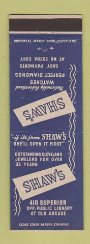 Matchbook Cover - Shaw's Jewelry Cleveland OH