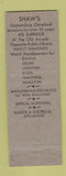 Matchbook Cover - Shaw's Jewelry Cleveland OH