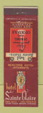 Matchbook Cover - Hotel Sainte Claire San Jose CA