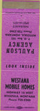 Matchbook Cover - Westana Mobile Homes Missoula MT purple