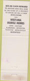 Matchbook Cover - Westana Mobile Homes Missoula MT purple