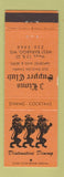 Matchbook Cover - 3 Lions Supper Club West Baraboo WI ORANGE