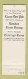 Matchbook Cover - 3 Lions Supper Club West Baraboo WI ORANGE